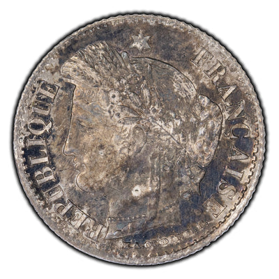 France 1850-A 20 Centimes Silver Coin KM #758.1