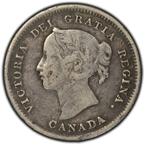 SOLD Canada 1898 5 Cents Silver Coin - F-12