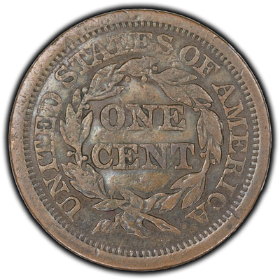 SOLD United States 1852 1 Cent Coronet Head Large Cent - Counterstamp MT-2A2 "Devins & Bolton Montreal"