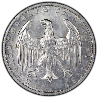 SOLD Germany Weimar 1922 A 3 Mark Coin KM #28