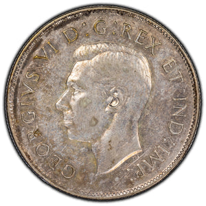 SOLD Canada 1947 Curved 7 50 Cents Silver Coin