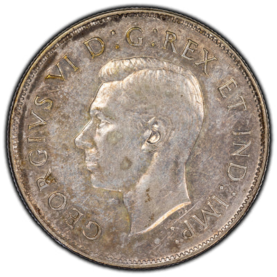 SOLD Canada 1947 Curved 7 50 Cents Silver Coin