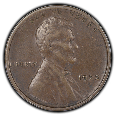 SOLD United States 1922-D 1 Cent Lincoln Wheat Cent Coin