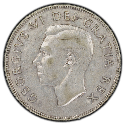 SOLD Canada 1949 Hoof/9 50 Cents Silver Coin - F-12