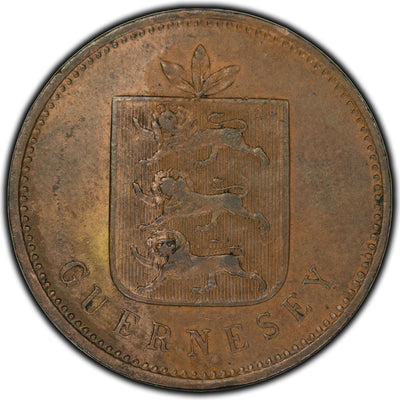 Guernesey 1830 4 Doubles Coin KM #2