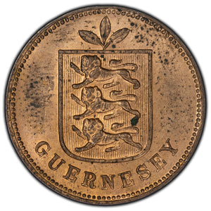 SOLD Guernsey 1889-H 1 Double Coin KM #1