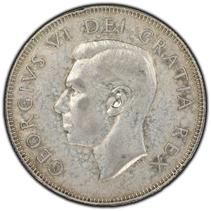 SOLD Canada 1949 Hoof/9 50 Cents Silver Coin - F-15