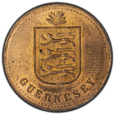 Guernsey 1920-H 4 Doubles Coin KM #13