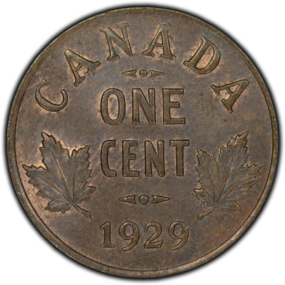 SOLD Canada 1929 Low 9 1 Cent Coin - MS-62