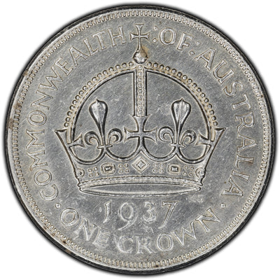 SOLD Australia 1937 Crown Silver Coin KM #34 - Cleaned