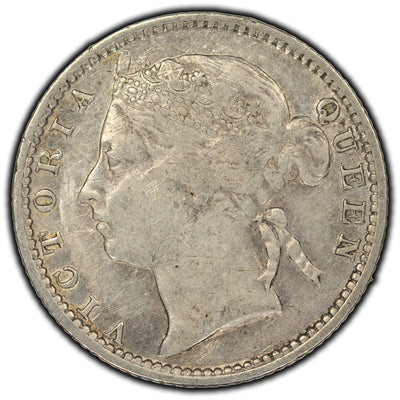 Straits Settlements 1898 10 Cents Silver Coin KM #11