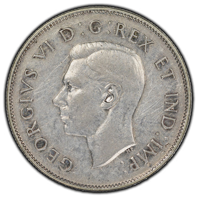 SOLD Canada 1947 Curved 7 50 Cents Silver Coin