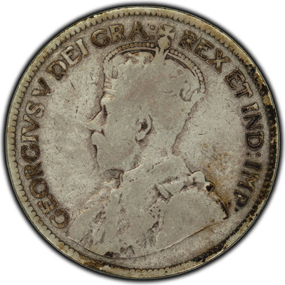 SOLD Canada 1915 25 Cents Silver Coin - VG-8