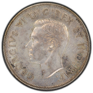 SOLD Canada 1945 50 Cents Silver Coin - EF-45