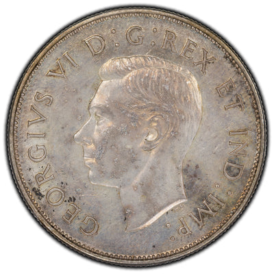 SOLD Canada 1945 50 Cents Silver Coin - EF-45