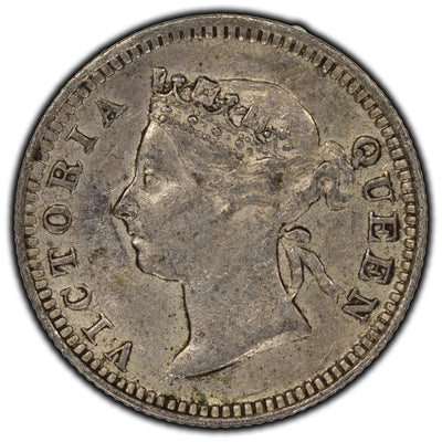 Straits Settlements 1900 5 Cents Silver Coin KM #10