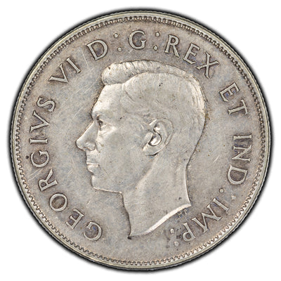 SOLD Canada 1947 Curved 7 50 Cents Silver Coin