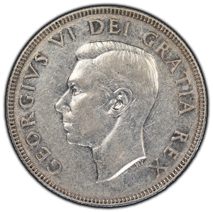 SOLD Canada 1948 50 Cents Silver Coin - Cleaned