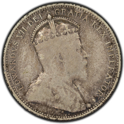 SOLD Canada 1908 25 Cents Silver Coin - VG-8
