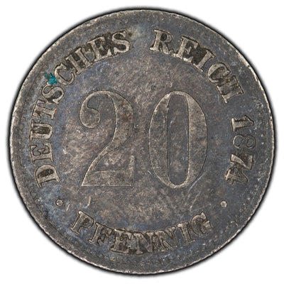 SOLD Germany 1874-B 20 Pfennig Silver Coin KM #5