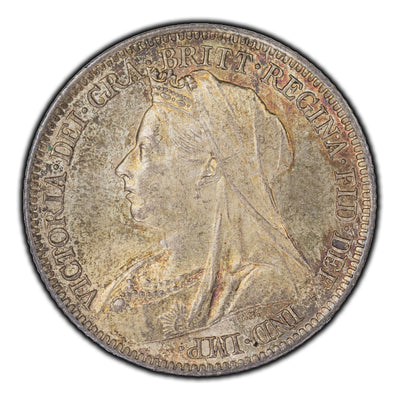 Great Britain 1901 6 Pence Silver Coin KM #779