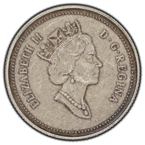 SOLD Canada 1998 (1908-1998) 25 Cents Silver Coin - Antiqued