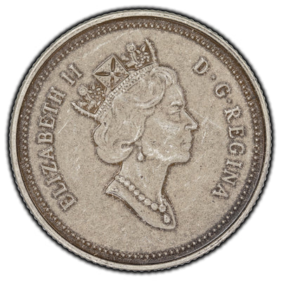 SOLD Canada 1998 (1908-1998) 25 Cents Silver Coin - Antiqued