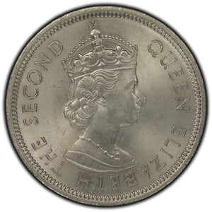 SOLD Hong Kong 1973 $1 Dollar Coin - Choice Uncirculated