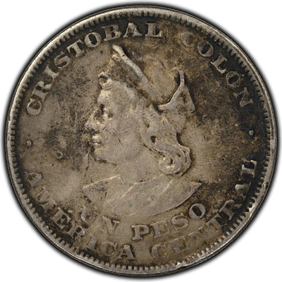 SOLD El Salvador 1904 Peso Silver Coin KM 115.2