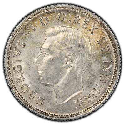 SOLD Canada 1937 25 Cents Silver Coin - EF-45