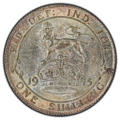 Great Britain 1915 Shilling Silver Coin KM #816