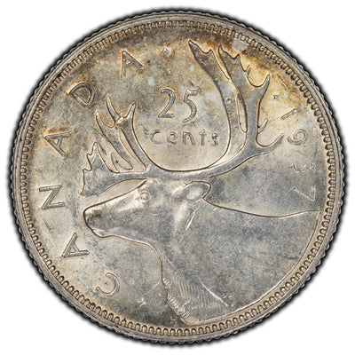 SOLD Canada 1937 25 Cents Silver Coin - EF-45