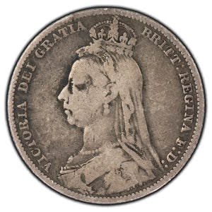 SOLD Great Britain 1890 Shilling Silver Coin KM #774