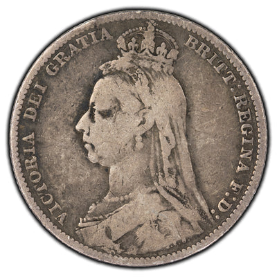 SOLD Great Britain 1890 Shilling Silver Coin KM #774