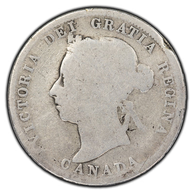 SOLD Canada 1890-H 25 Cents Silver Coin - Rim Nick