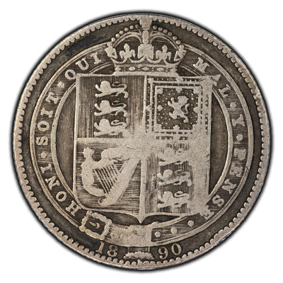 SOLD Great Britain 1890 Shilling Silver Coin KM #774