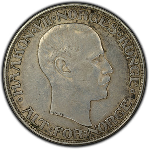 SOLD Norway 1914 2 Kroner Silver Coin KM #370