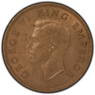 New Zealand 1943 Penny Coin KM #13