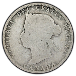 SOLD Canada 1870 25 Cents Silver Coin - AG-3