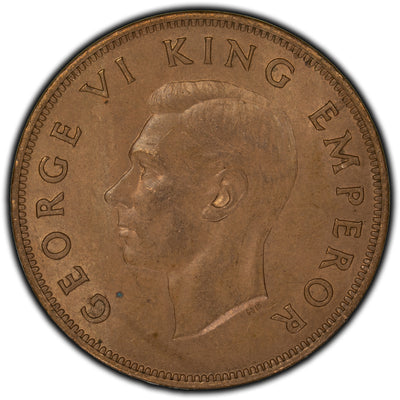 New Zealand 1943 Penny Coin KM #13