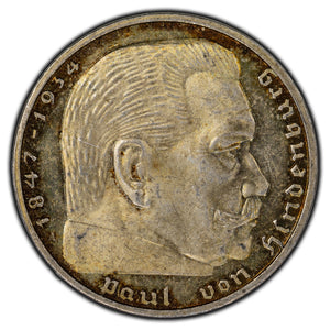 SOLD Germany 1939-A 2 Riechsmark Silver Coin KM #93