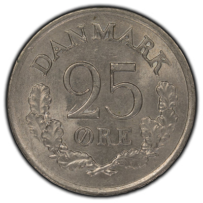 SOLD Denmark 1961 25 Ore Coin KM #850