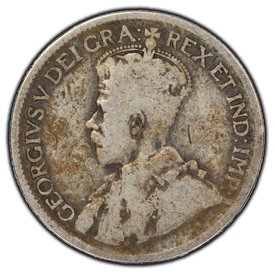 SOLD Canada 1927 25 Cents Silver Coin - Weak Reverse