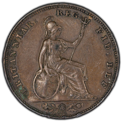 Great Britain 1839 Farthing Coin KM #725