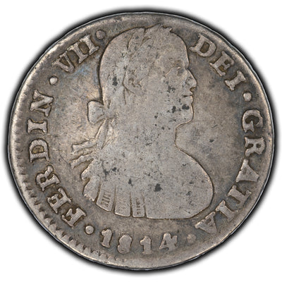 SOLD Mexico 1814 Mo HI 1 Real Silver Coin KM #82