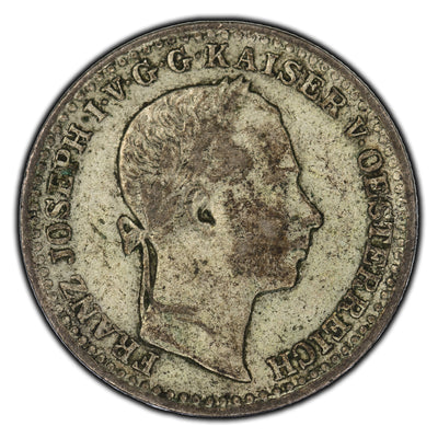 Austria 1860 10 Kreuzer Silver Coin KM #2204