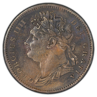 Great Britain 1825 Farthing Coin KM #677