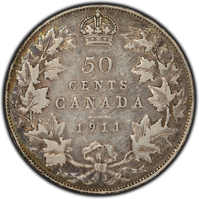 SOLD Canada 1911 50 Cents Silver Coin - F-15