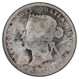 SOLD Canada 1874-H 25 Cents Silver Coin - Corrosion