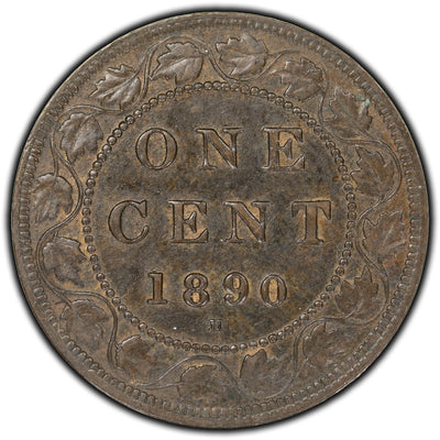 SOLD Canada 1890-H 1 Cent Coin - EF-45